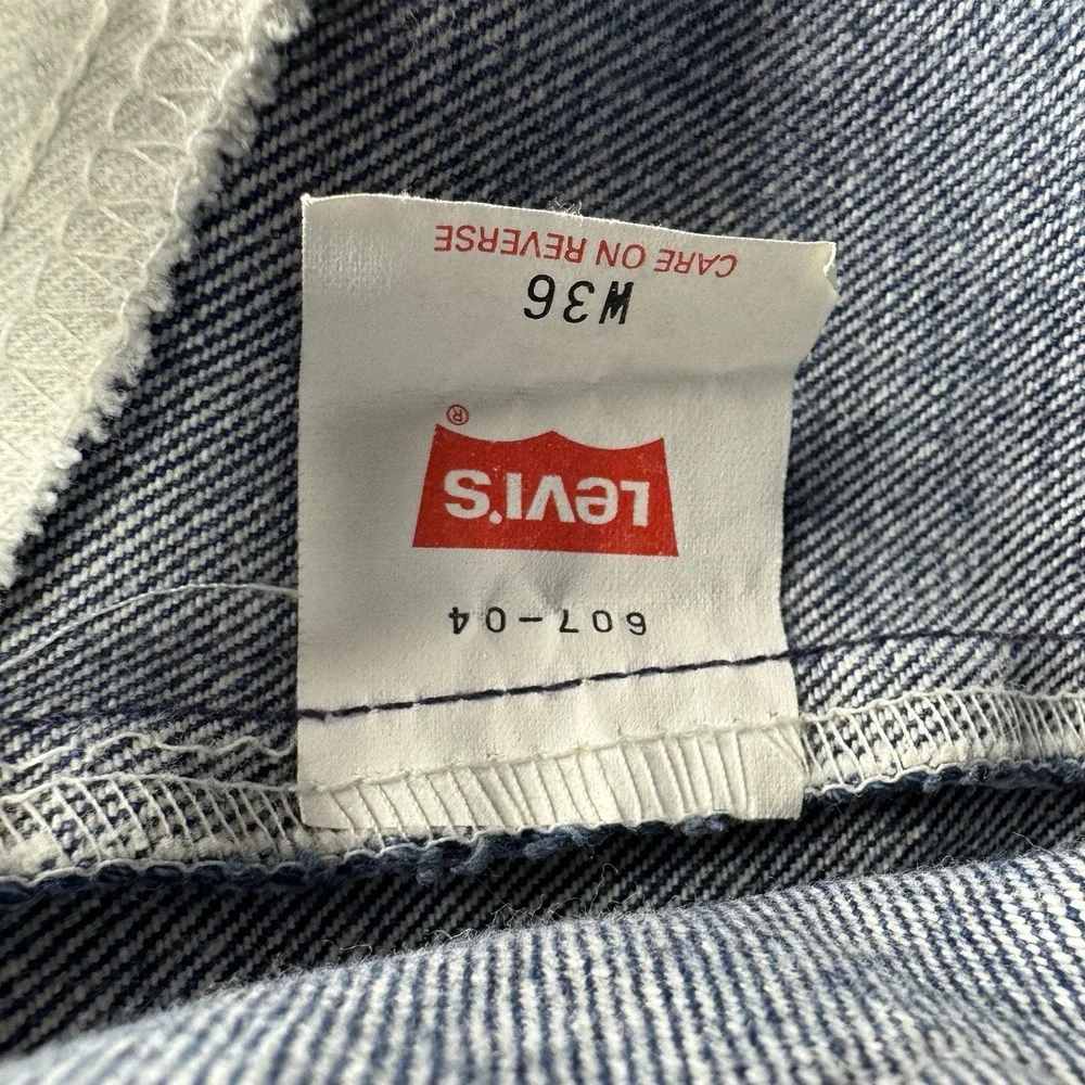 Vintage 1998 Levi's 607 Orange‎ Tab Jeans Mens 34x29 Japan Market Straight Leg